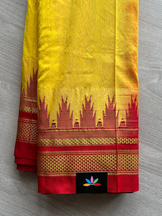 Temple Border Mercerized Cotton Ilkal Saree-13346