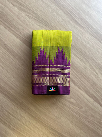 Temple Border Mercerized Cotton Ilkal Saree-14369