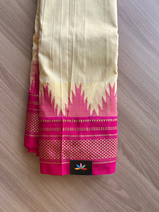 Temple Border Mercerized Cotton Ilkal Saree-14370