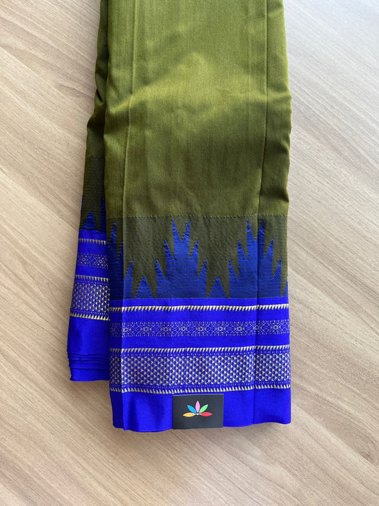 Temple Border Mercerized Cotton Ilkal Saree-14371