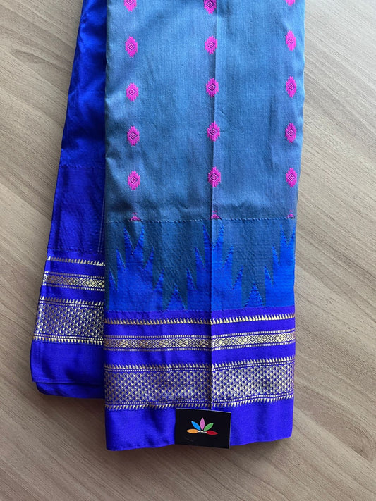 Temple Border Mercerized Cotton Ilkal Saree-15707