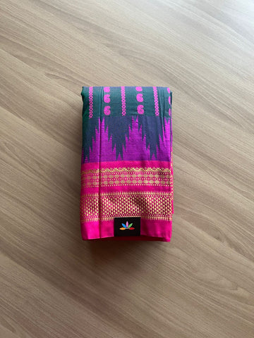 Temple Border Mercerized Cotton Ilkal Saree-15708