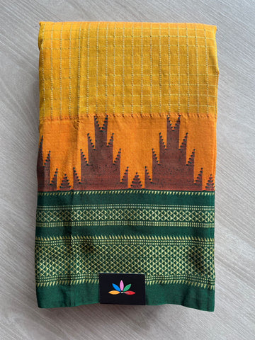 Temple Border Mercerized Cotton Ilkal Saree-26791