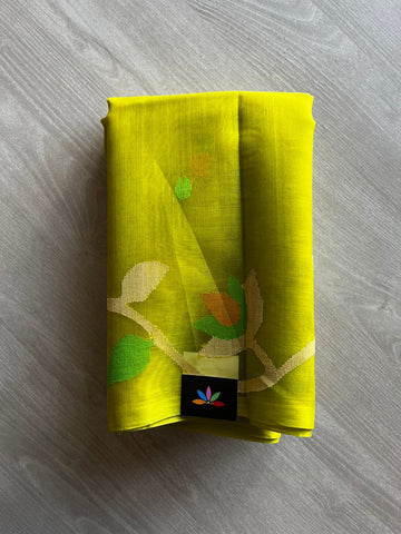 Handwoven Muslin Silk Jamdani Saree -11465