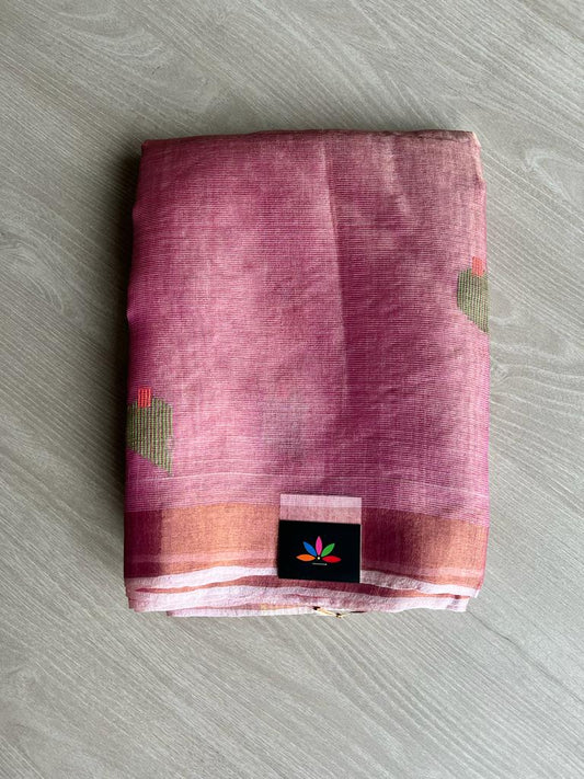 Handwoven Silk Tissue Jamdani Saree -8929