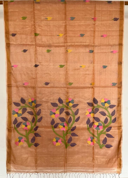 Handwoven Silk Tissue Jamdani Saree -8930