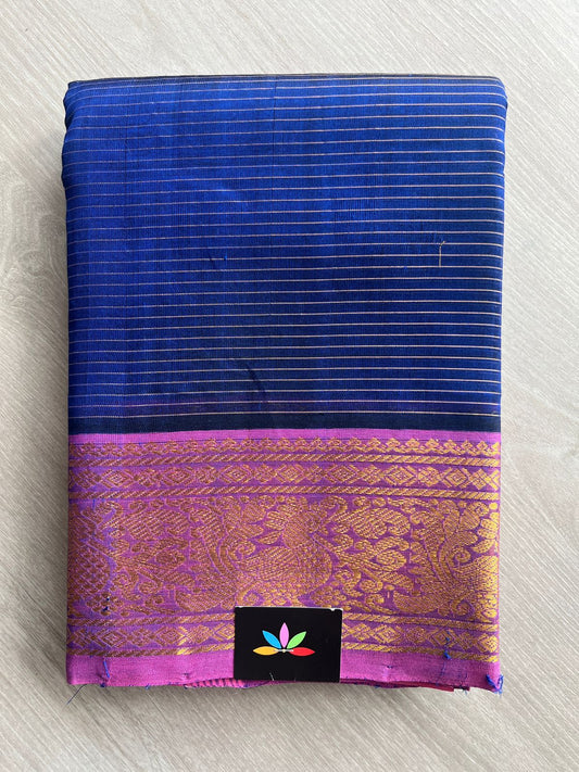 Traditional Border Handloom Mangalagiri Silk Cotton Saree -14648