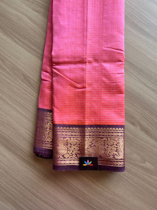 Traditional Border Handloom Mangalagiri Silk Cotton Saree -14650