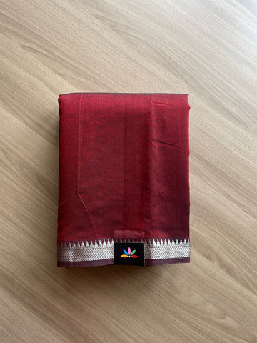 Small Border Handloom Mangalagiri Silk Cotton Saree (Thick Weave) -17941