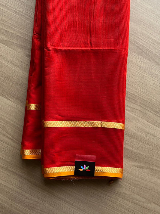 Big Border Handloom Maheshwari Silk Cotton Saree-15120