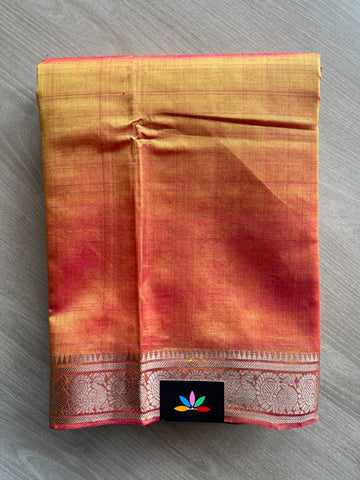 Traditional Kanchi Border Mangalagiri Pattu Saree - 35028