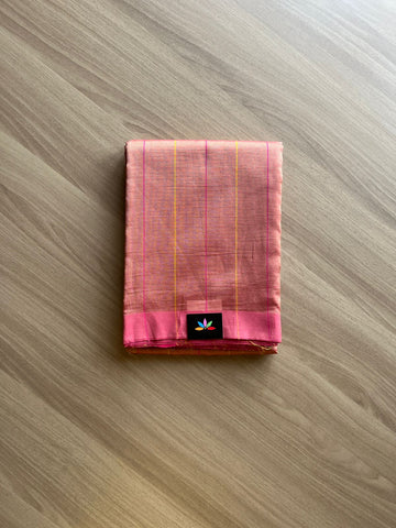 Stripped Handloom Mangalagiri Silk Cotton Saree-14381