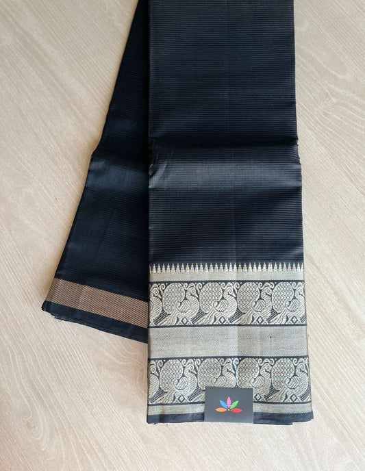 Handwoven Mangalagiri Silk Cotton Saree with Zari Border -7921