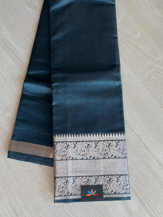 Handwoven Mangalagiri Silk Cotton Saree with Zari Border -7924