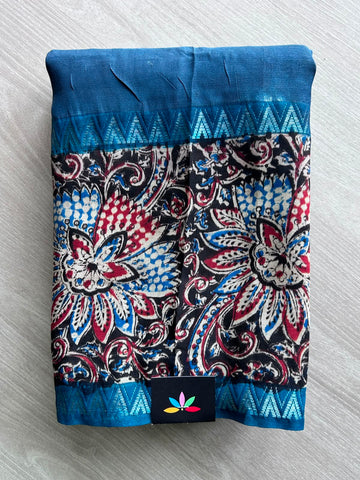 Kalamkari Border Mangalagiri Silk Cotton Saree - 35382