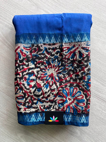 Kalamkari Border Mangalagiri Silk Cotton Saree - 35388