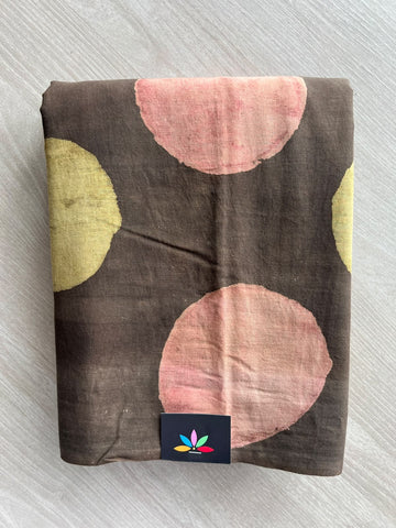 Natural Dyed Handblock Printed Mul Cotton Saree - 36471