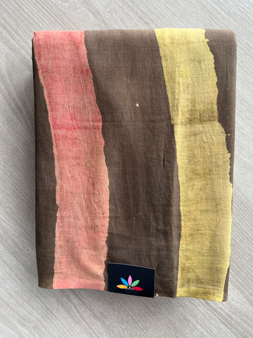 Natural Dyed Handblock Printed Mul Cotton Saree - 36480