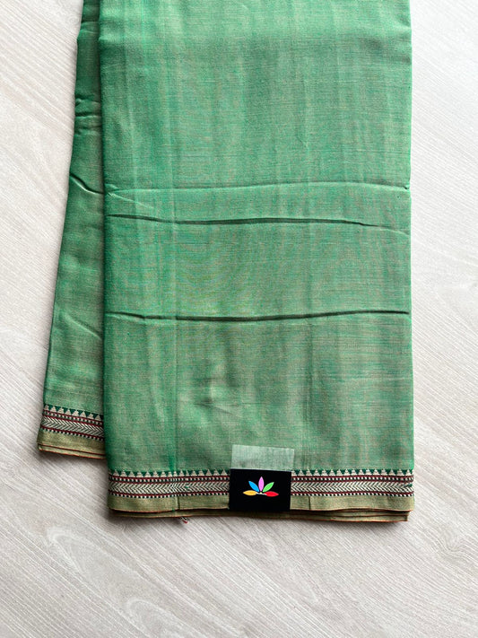 Small Border Narayanpet Mercerized Cotton Saree -12276-12277