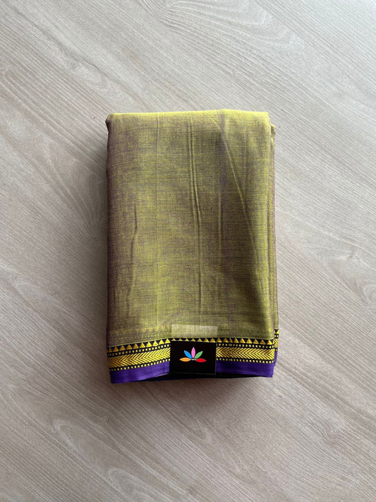 Small Border Narayanpet Mercerized Cotton Saree -13195