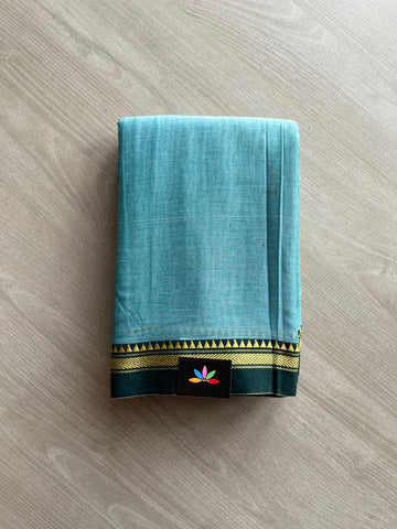 Small Border Narayanpet Mercerized Cotton Saree -13197