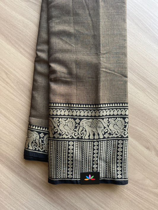 Elephant Border Narayanpet Mercerized Cotton Saree -14920