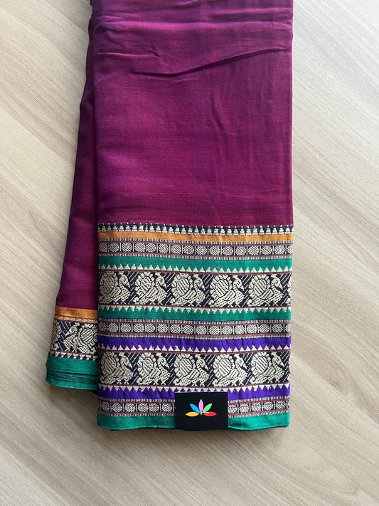 Annam Border Narayanpet Mercerized Cotton Saree -14929