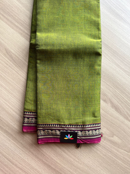 Mango Border Narayanpet Mercerized Cotton Saree -14978