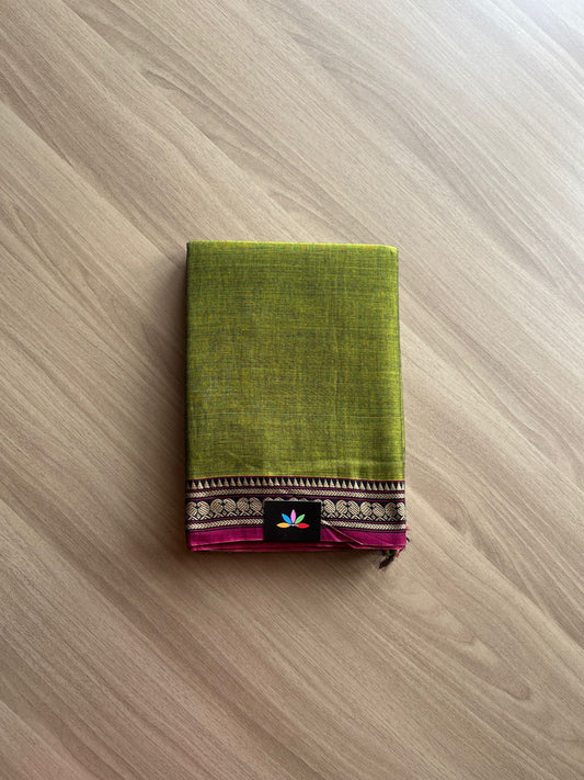 Mango Border Narayanpet Mercerized Cotton Saree -14978