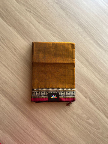 Mango Border Narayanpet Mercerized Cotton Saree -14981