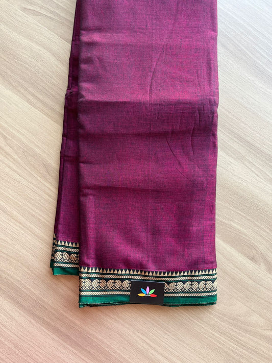 Mango Border Narayanpet Mercerized Cotton Saree -14982