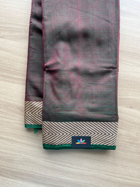 Arrow Border Narayanapet Mercerized Cotton Saree -19738-19740