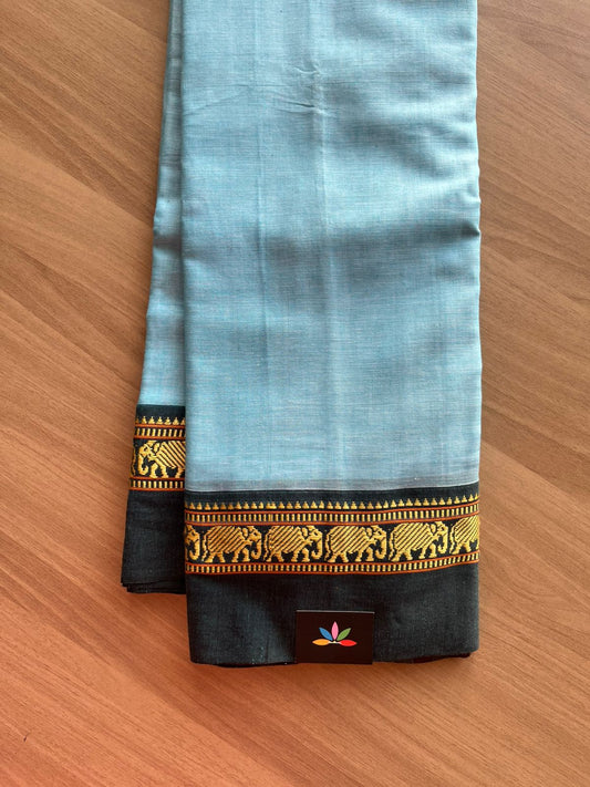 Elephant Border Narayanpet Mercerized Cotton Saree -22643