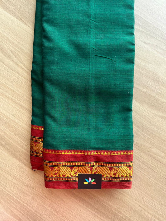 Elephant Border Narayanpet Mercerized Cotton Saree -22645-22646