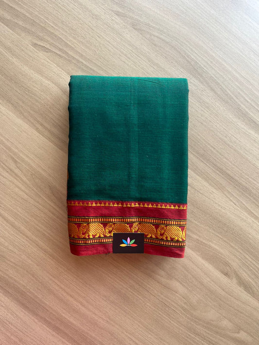 Elephant Border Narayanpet Mercerized Cotton Saree -22645-22646