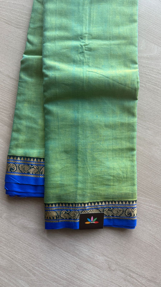 Elephant Border Narayanpet Mercerized Cotton Saree -24764-24765