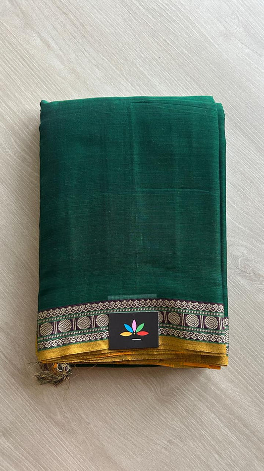 Small Border Narayanpet Mercerized Cotton Saree -24783