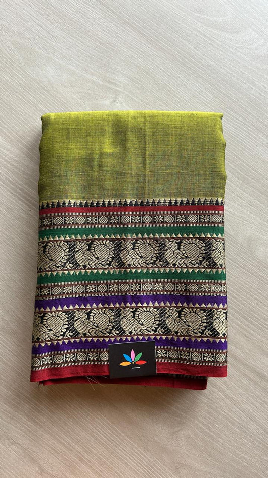 Annam Border Narayanpet Mercerized Cotton Saree -24785