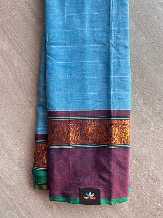 Long Annam Border Narayanpet Cotton Saree -27173