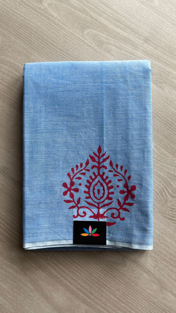 Simple Printed Cotton Saree -25733