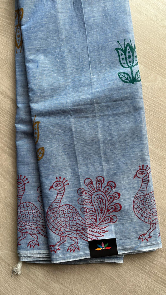 Simple Printed Cotton Saree -25737