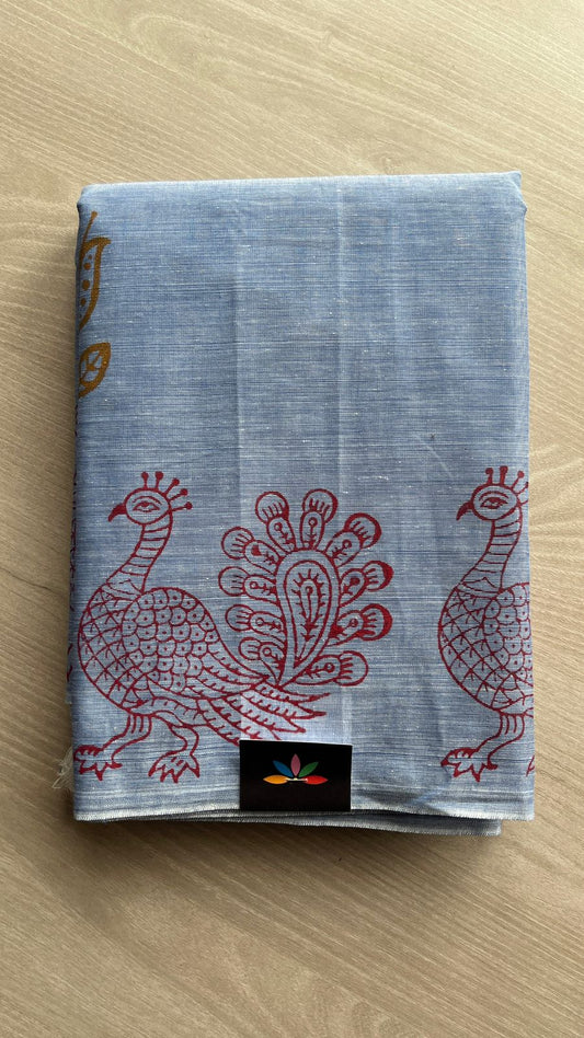 Simple Printed Cotton Saree -25737