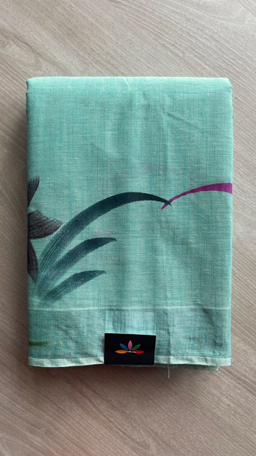Handbrush Printed Textured Cotton Saree -25765