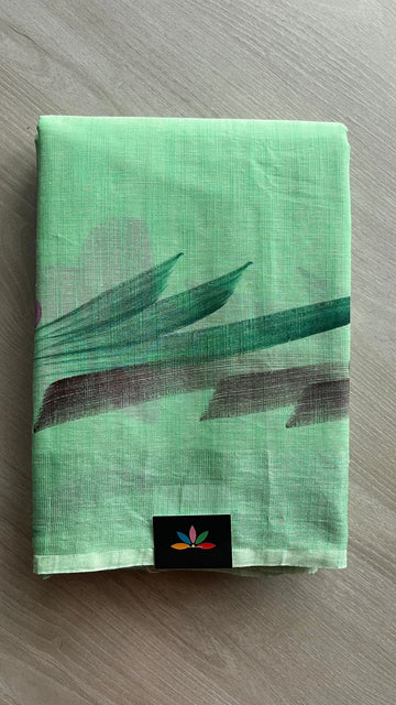 Handbrush Printed Textured Cotton Saree -25770