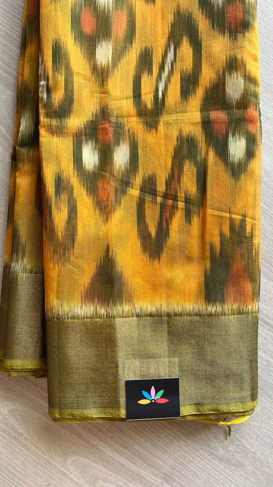 Varnikaa - All Over Ikkat Silk Cotton Saree -25805