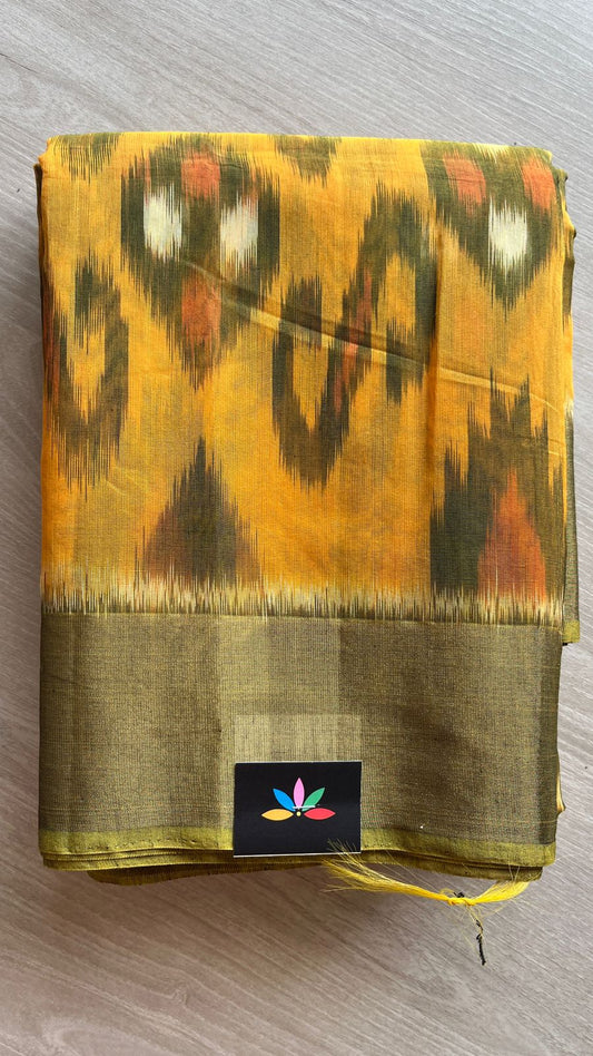 Varnikaa - All Over Ikkat Silk Cotton Saree -25805