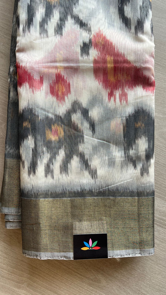 Varnikaa - All Over Ikkat Silk Cotton Saree -25806