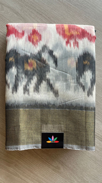 Varnikaa - All Over Ikkat Silk Cotton Saree -25806