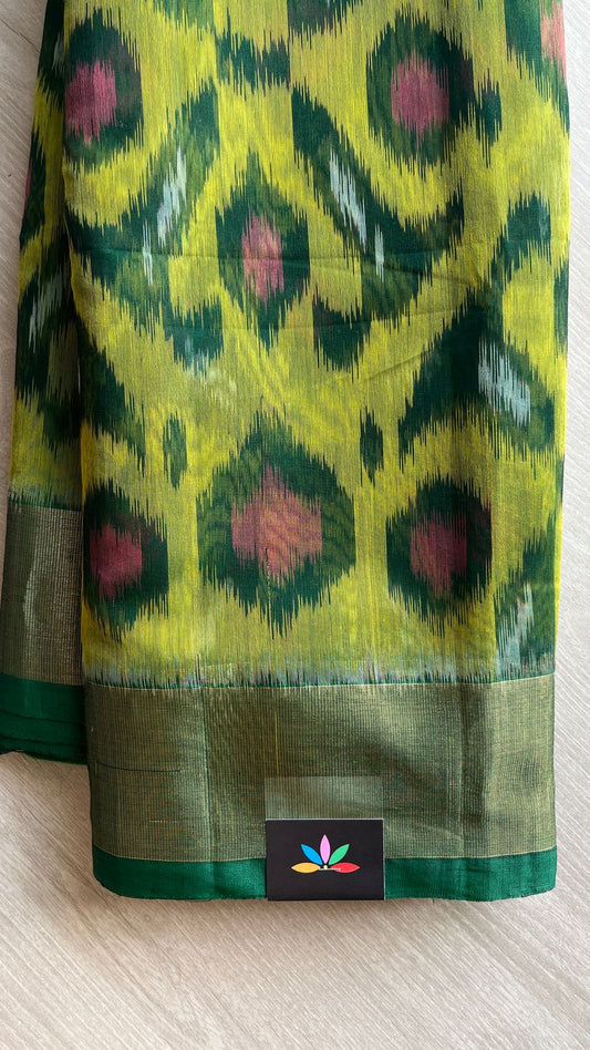 Varnikaa - All Over Ikkat Silk Cotton Saree -25809