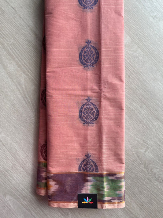 Ikkat Design Border Cotton Saree -27100